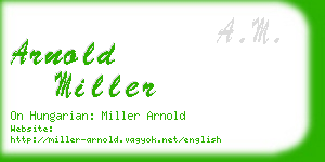 arnold miller business card